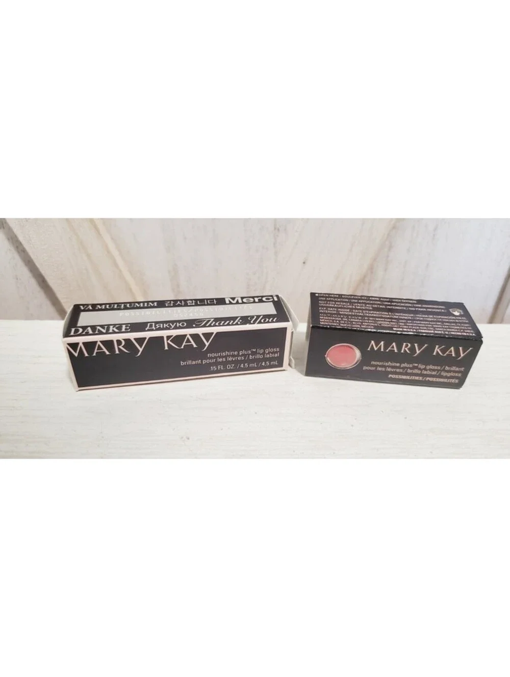Mary Kay NouriShine Plus Lipgloss  Possibilities - Sample Included - New in Box